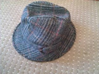 Vintage Christys London Country Berwick Wool Tweed Trilby Fedora Hat 