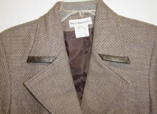 EUC Cute Harve Benard Sport 100 Wool Blend Brown Jacket Blazer Size 10 