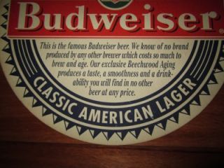 Great Budweiser Beer Large 12 Tray Liner Coaster Thick Absorbent 