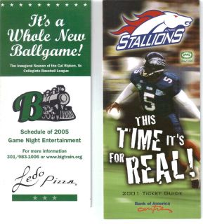 2005 Bethesda Big Train Baseball Schedule Brochure