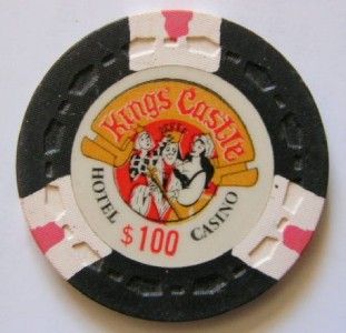 VINTAGE KINGS CASTLE CASINO CHIP $100 NORTH LAKE TAHOE, NEVADA