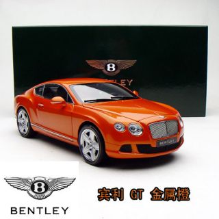 18 Minichamps Bentley Continental GT 2011 Met Orange Dealers 