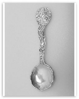 mermaid style sterling silver salt spoon measures 