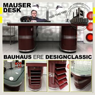 Mauser Bauhaus Desk Berlin Rundform Schreibtisch Midcentury Modern Art 