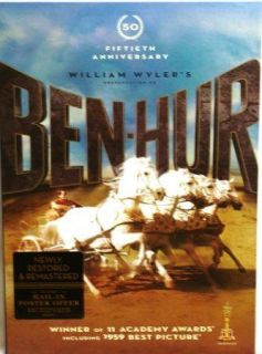 Ben Hur Fiftieth Anniversary Charlton Heston NEW Christian DVD