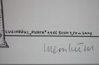 Bernhard Luginbühl Swiss Artist Signed N Silkscreen Punch Velincarton 