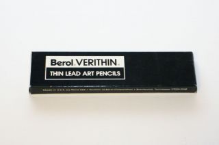 Berol Verithin 12 True Blue Colored Pencils 758, New, Vintage