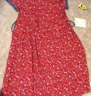 New Nwt Modest Girls Mennonite Dress Pleated Chest 8 35in L Cottontail 