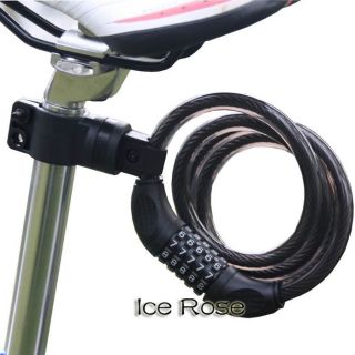 digital bike bicycle code combination lock cable chain lock