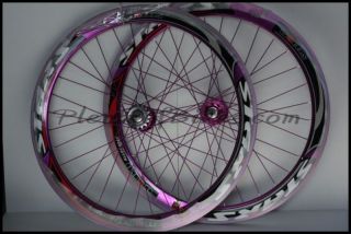   Fixie Single Speed Bike Wheelset Wheels Rim Rims Purple 614118