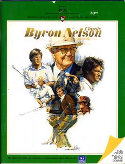 1987 Byron Nelson Classic Program Dallas Texas Golf Couples Kite 