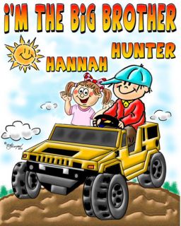 The Big Brother Sister T Shirt Hummer Customized