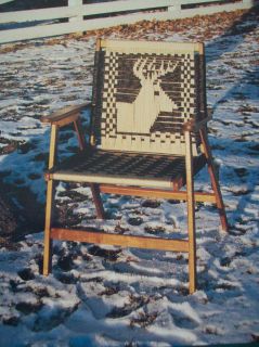   Unique Chair Designs Ed Rose Big Buck Deer Macrame Cord Pattern