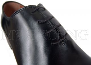 Francesco Benigno Italian Designer Black Leather Oxfords Mens Shoes UK 
