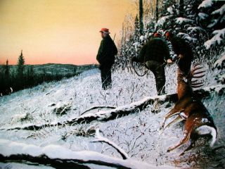 Days End Benoit Brothers by Desmond McCaffrey Whitetail Deer Hunting 
