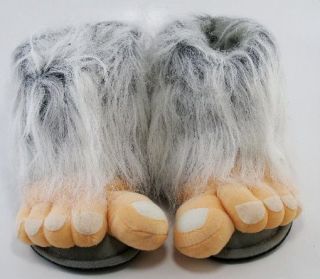 Gents Bigfoot Novelty Slippers Sizes 7S to 14S Grey