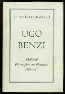 Ugo Benzi Medieval Philosopher and Physician 1951 1st