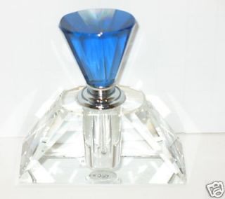 Bijou Perfume Bottle Clear with Blue Lid