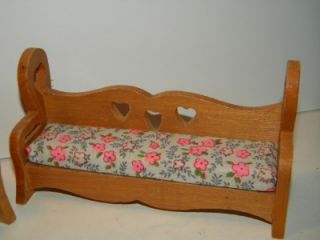   Doll Furniture Wooden Heart Sofa Bench and Chair Loveseat