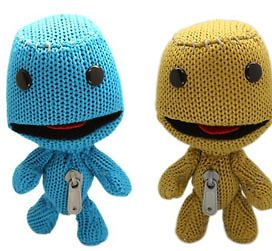 Little Big Planet Character Sackboy Blue&Yellow Plush Stuffed Doll 