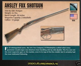 ansley fox shotgun 12 gauge atlas classic firearms card from