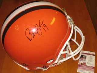 Bernie Kosar #19 signed Cleveland Browns Pro Full Size NFL Helmet JSA 