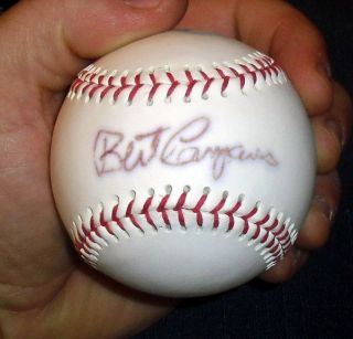 Hand Signed Minnie Minoso Bert Campaneris Baseball w Cube w COA 161012 