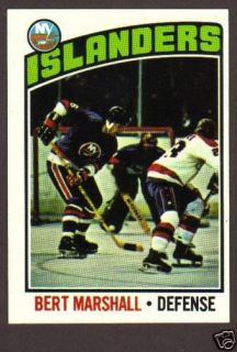 1976 77 Topps Hockey Bert Marshall 62 Islanders NM MT