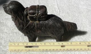 Cast Iron Toy Bank   A.C.Williams Co St. Bernard with Pack Collectible 