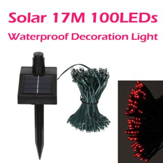 Christmas Red Solar LED String Stage Decoration Lighting Waterproof 