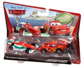 NEW Disney Pixar CARS 2 Francesco Bernoulli Lightning McQueen with 