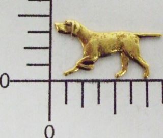 40581 12 PC Antique Gold Pointing Dog Jewelry Finding Sale