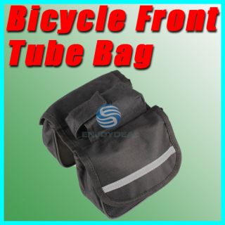 Bicycle Cycling Bike Frame Pannier Front Tube Bag Double Saddle Bag 