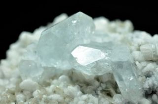 Fat Tabular Aquamarine Beryl Crystal w Muscovite BF006