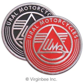 RUSSIAN MOTORCYCLES URAL PATCH BIKE SIDECAR EMBROIDERED EMBLEM TWO 