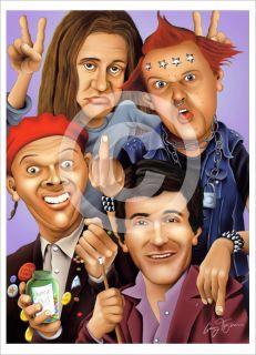 Rik Mayall THE YOUNG ONES (caricature) A3 Art giclee print LE signed 