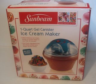   GEL CANISTER 1 Qt Electric ICE CREAM MAKER No Ice or Rock Salt Needed
