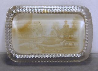 Bethesda Mineral Spring Souvenir Glass Paperweight Waukesha Wi 