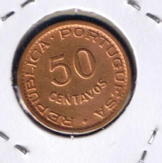 380 angola portugal 50 centavos 1955 km 75 key date