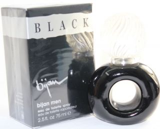 Bijan Black by Bijan 2 5 oz EDT Spray for Men New in Box 101234328172 