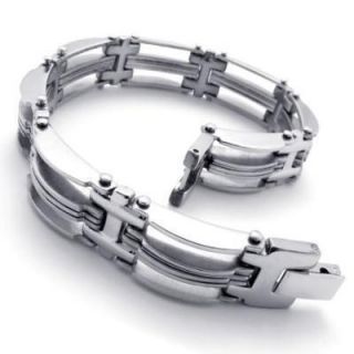 Silver Bicycle Chain Style Stainless Steel Men Bracelet