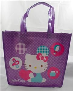 Hello Kitty Tote Shopper Purple Reusable Bag Handbag