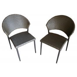 Set of 2ea bistro chairs,indoor outdoor, patio table,aluminum and 