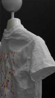 Billabong Billie Girls 5 Cotton T Shirt White Graphic Short Sleeve 