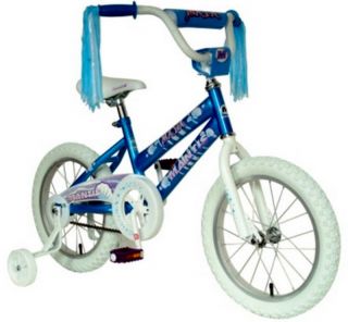 New Girls 16 Bicycle Blue Bike with Training Wheels Mantis Maya