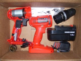 Black Decker 18V Battery and AC Adapter Inludes A Bonus of Other Drill 