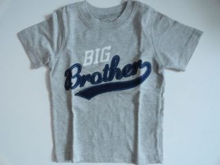Carters Big Brother Gray T Shirt 2T 3T 5T New Short Sleeve