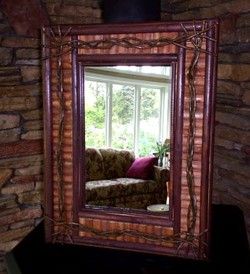 Big Twig Log Adirondack Style Mirror Rustic Cabin Decor