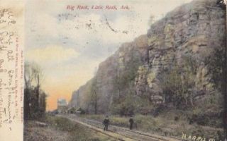1906 Little Rock Arkansas Big Rock Postcard