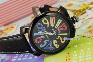 black face big number dispaly date mens automatic watch military